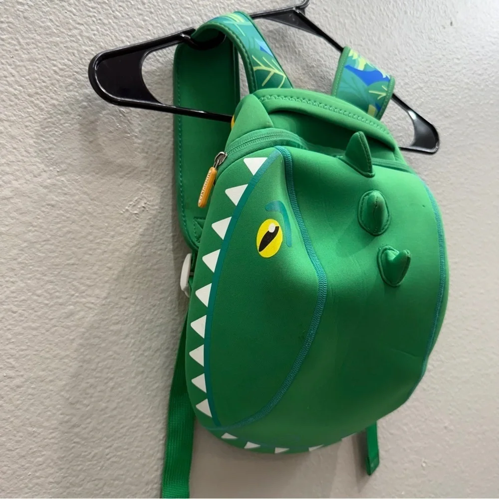Sunnylife Green Dinosaur Backpack Kids neoprene